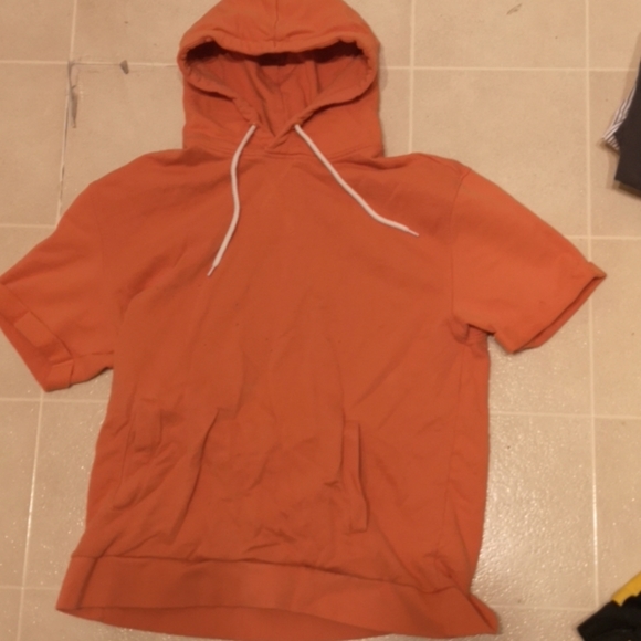 Orange Short Sleeved Hoodie - Picture 1 of 3